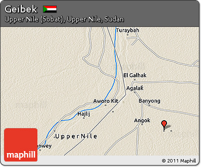 Shaded Relief 3D Map of Geibek