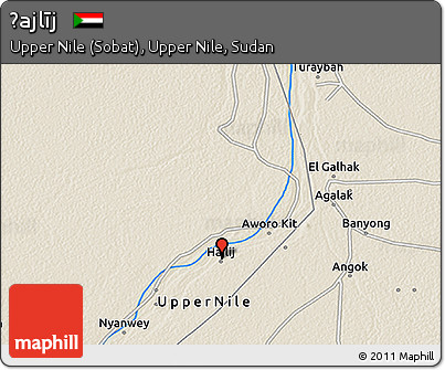 Shaded Relief 3D Map of Ḩajlīj