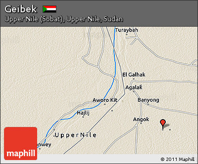 Shaded Relief 3D Map of Geibek