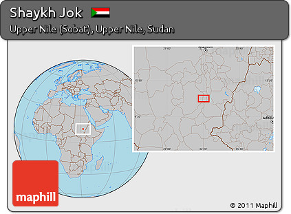 Gray Location Map of Shaykh Jok