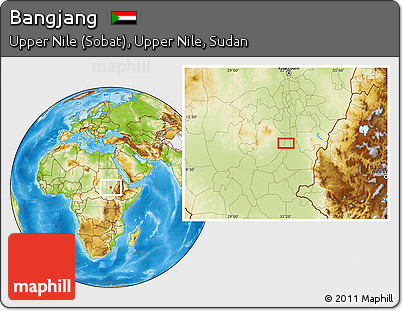 Physical Location Map of Bangjang