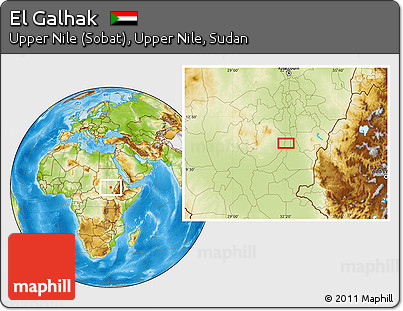 Physical Location Map of El Galhak