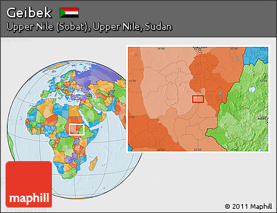 Political Location Map of Geibek