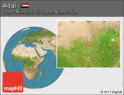 Satellite Location Map of Adal