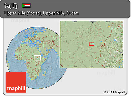 Savanna Style Location Map of Ḩajlīj, hill shading