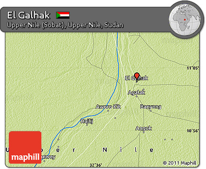 Physical Map of El Galhak