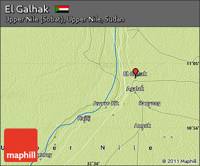 Physical Map of El Galhak