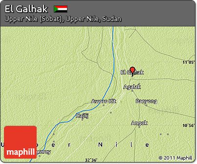 Physical Map of El Galhak
