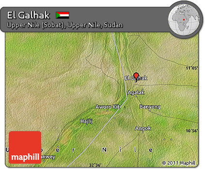 Satellite Map of El Galhak