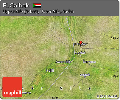 Satellite Map of El Galhak