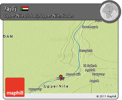 Physical Panoramic Map of Ḩajlīj