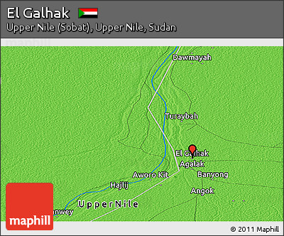 Political Panoramic Map of El Galhak