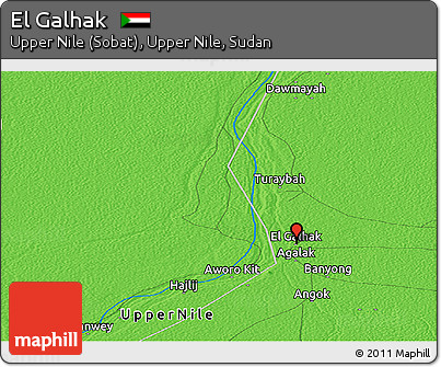 Political Panoramic Map of El Galhak