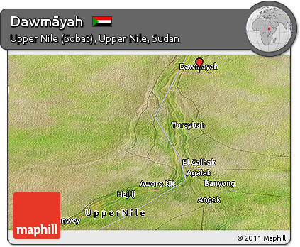 Satellite Panoramic Map of Dawmāyah