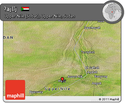 Satellite Panoramic Map of Ḩajlīj