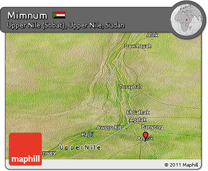 Satellite Panoramic Map of Mimnum