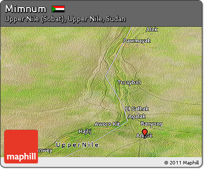 Satellite Panoramic Map of Mimnum