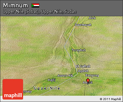 Satellite Panoramic Map of Mimnum