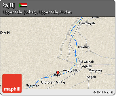 Shaded Relief Panoramic Map of Ḩajlīj