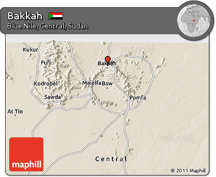 Shaded Relief 3D Map of Bakkah