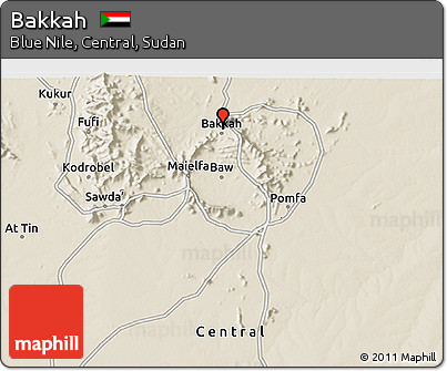 Shaded Relief 3D Map of Bakkah