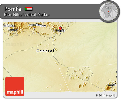 Physical Panoramic Map of Pomfa