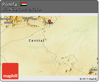 Physical Panoramic Map of Pomfa