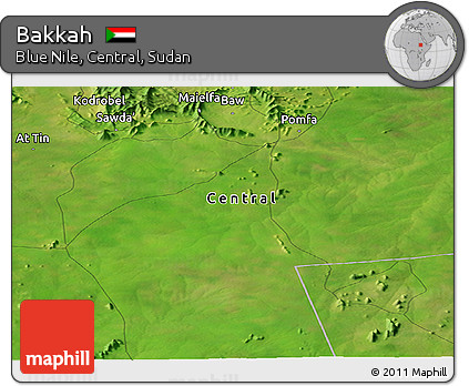 Satellite Panoramic Map of Bakkah