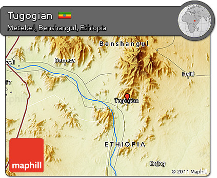Physical 3D Map of Tugogian