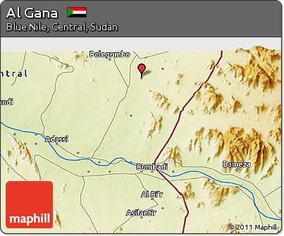 Physical 3D Map of Al Gana