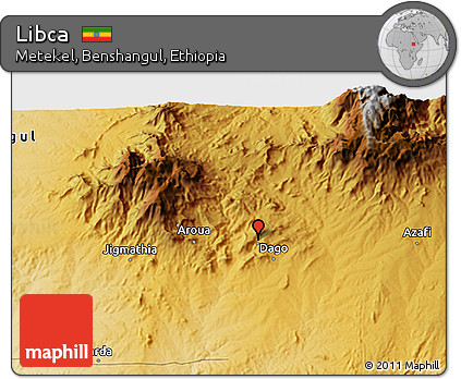 Physical 3D Map of Libca