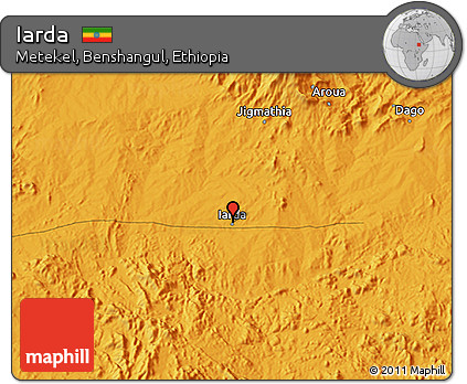 Political 3D Map of Iarda