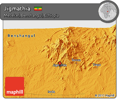 Political 3D Map of Jigmathia