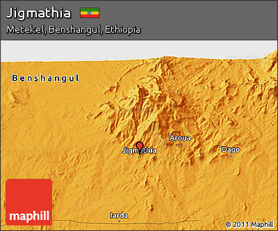 Political 3D Map of Jigmathia