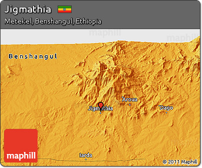 Political 3D Map of Jigmathia