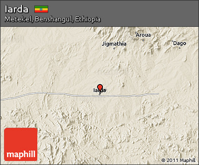 Shaded Relief 3D Map of Iarda