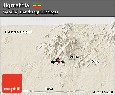 Shaded Relief 3D Map of Jigmathia