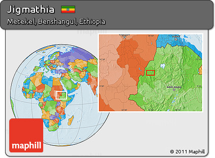 Political Location Map of Jigmathia