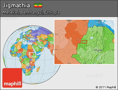 Political Location Map of Jigmathia
