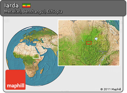 Satellite Location Map of Iarda