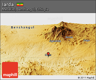 Physical Panoramic Map of Iarda