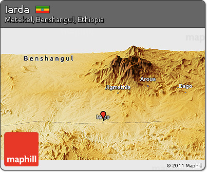 Physical Panoramic Map of Iarda