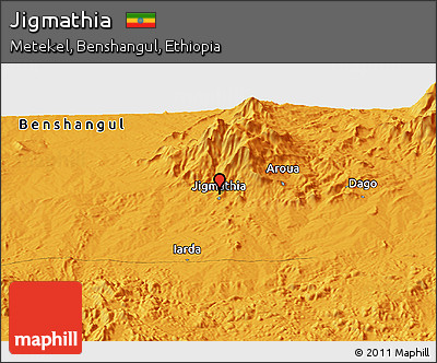 Political Panoramic Map of Jigmathia