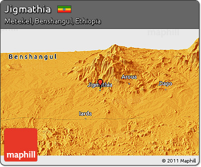Political Panoramic Map of Jigmathia