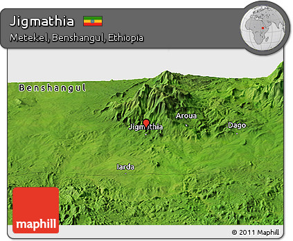Satellite Panoramic Map of Jigmathia