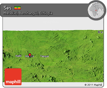 Satellite Panoramic Map of Ses