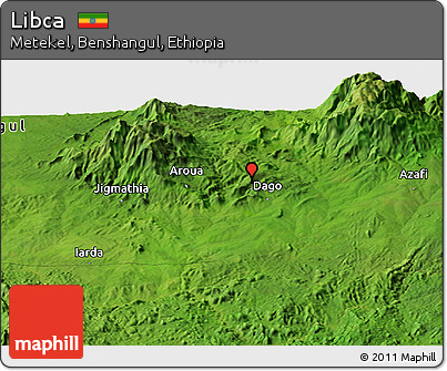 Satellite Panoramic Map of Libca