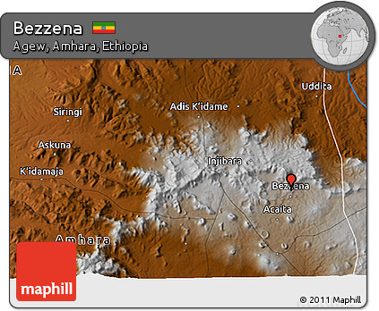 Physical 3D Map of Bezzena