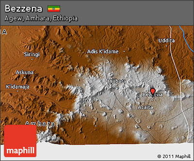 Physical 3D Map of Bezzena