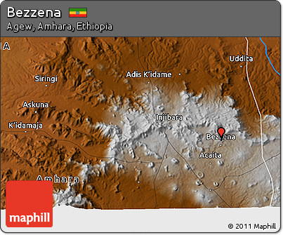 Physical 3D Map of Bezzena